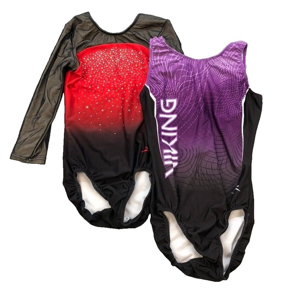 MotionWear Gymnastic Dance Leotard Adult Womens Petite PA Small Gym Workout